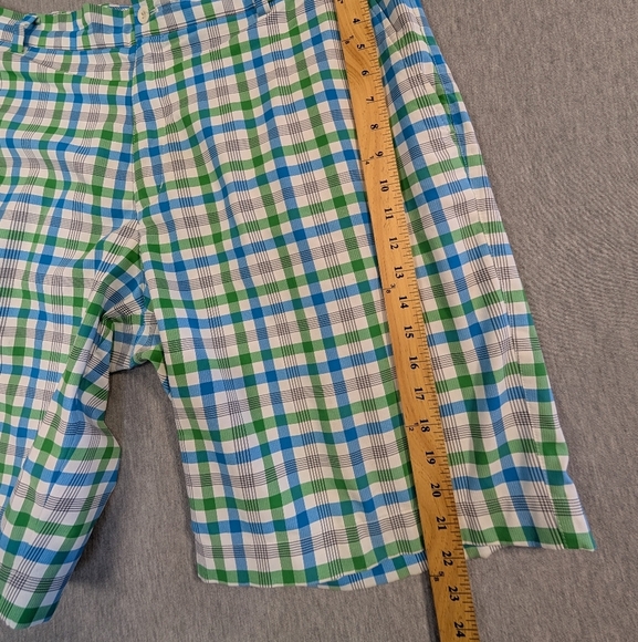 Nike Golf Plaid Shorts Men's 38 Blue Green Dri-Fit - Picture 6 of 15